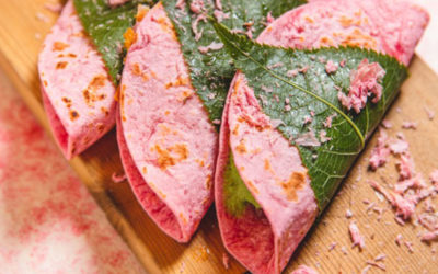 まるで和菓子のような桜餅風「桜タコス」販売開始!! 3/1～